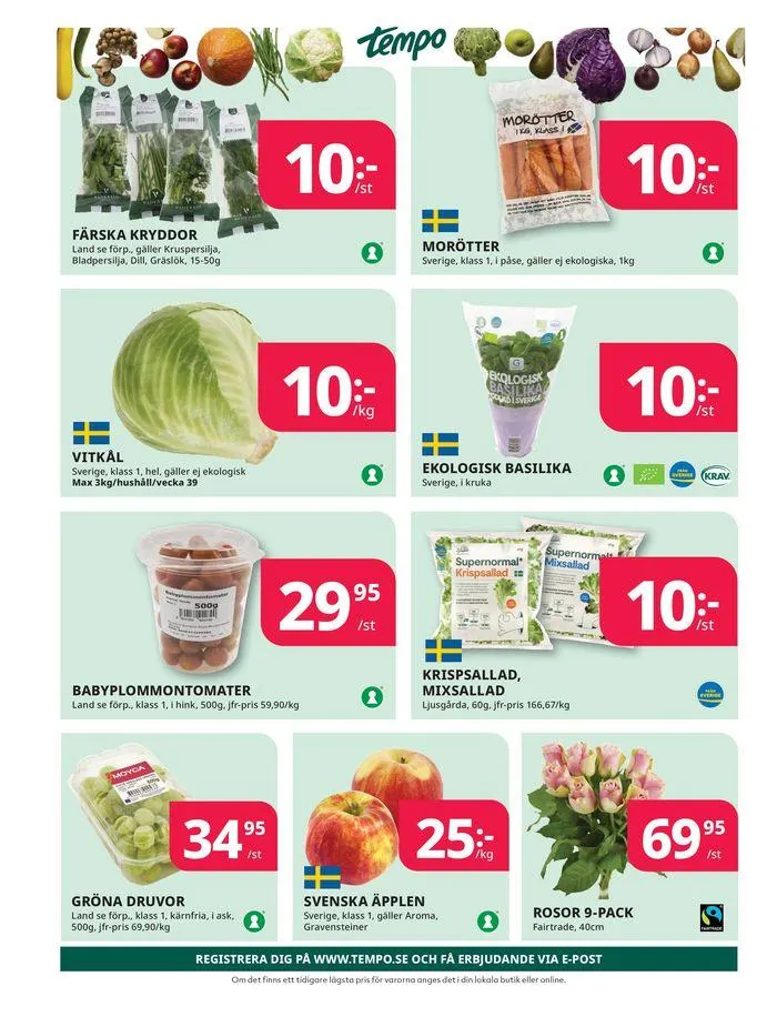 Veckans erbjudanden Tempo från 24 september till 8 oktober 2024 - Reklamblad sidor 4