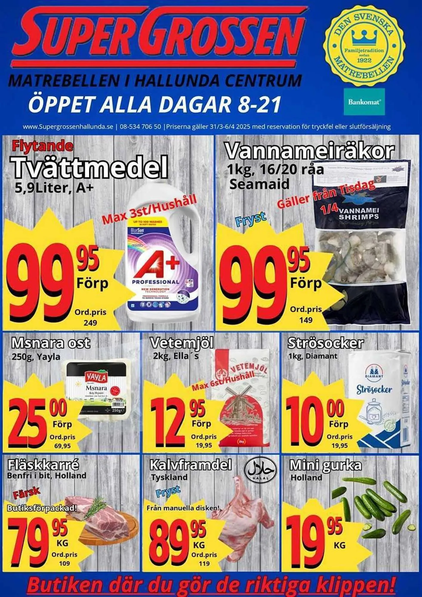Supergrossen reklamblad från 31 mars till 6 april 2025 - Reklamblad sidor 1