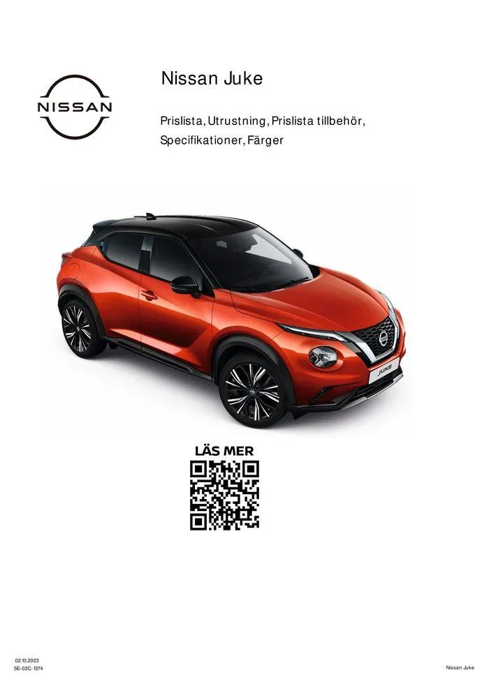 Nissan Juke från 17 oktober till 17 oktober 2024 - Reklamblad sidor 1
