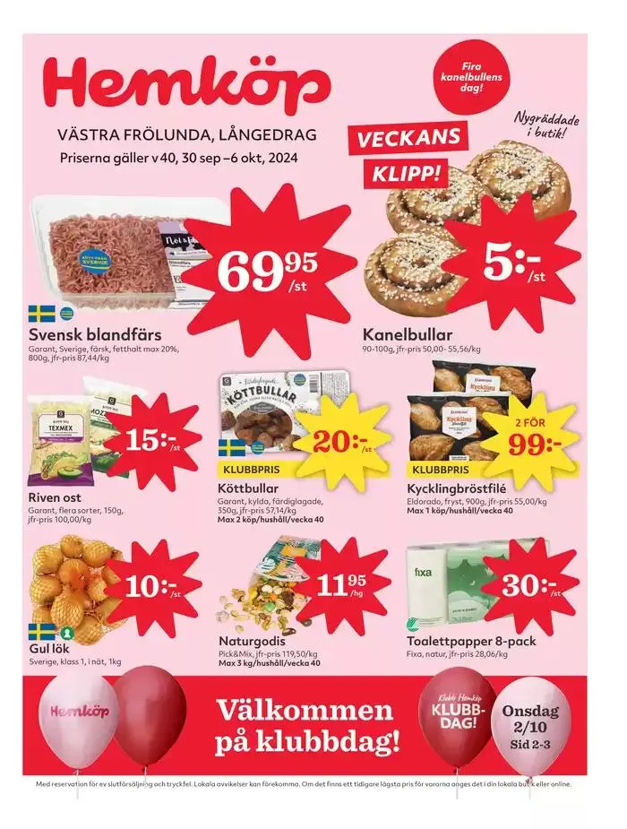 Våra bästa deals för dig från 30 september till 6 oktober 2024 - Reklamblad sidor 1