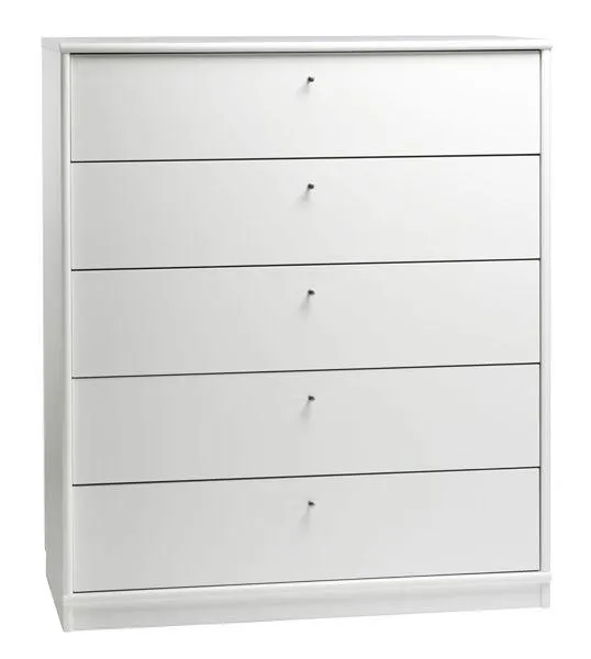 MISTRAL 405 byrå 5 lådor hög 89x105x50 cm vit