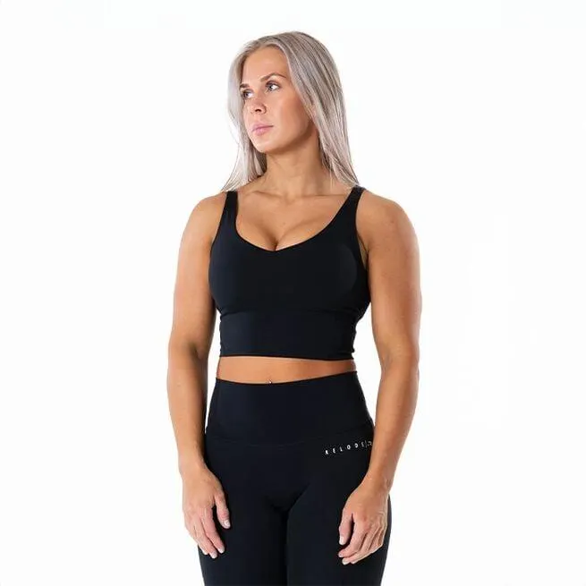 Core V-ringat Linne Svart