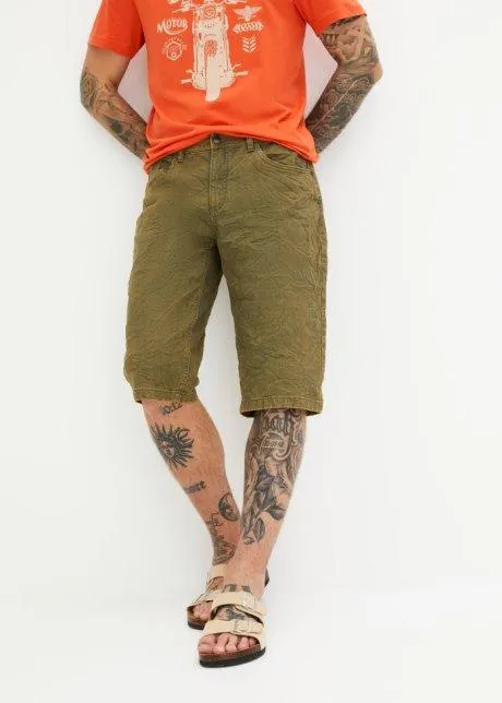 Långa stretchbermudas, Loose Fit