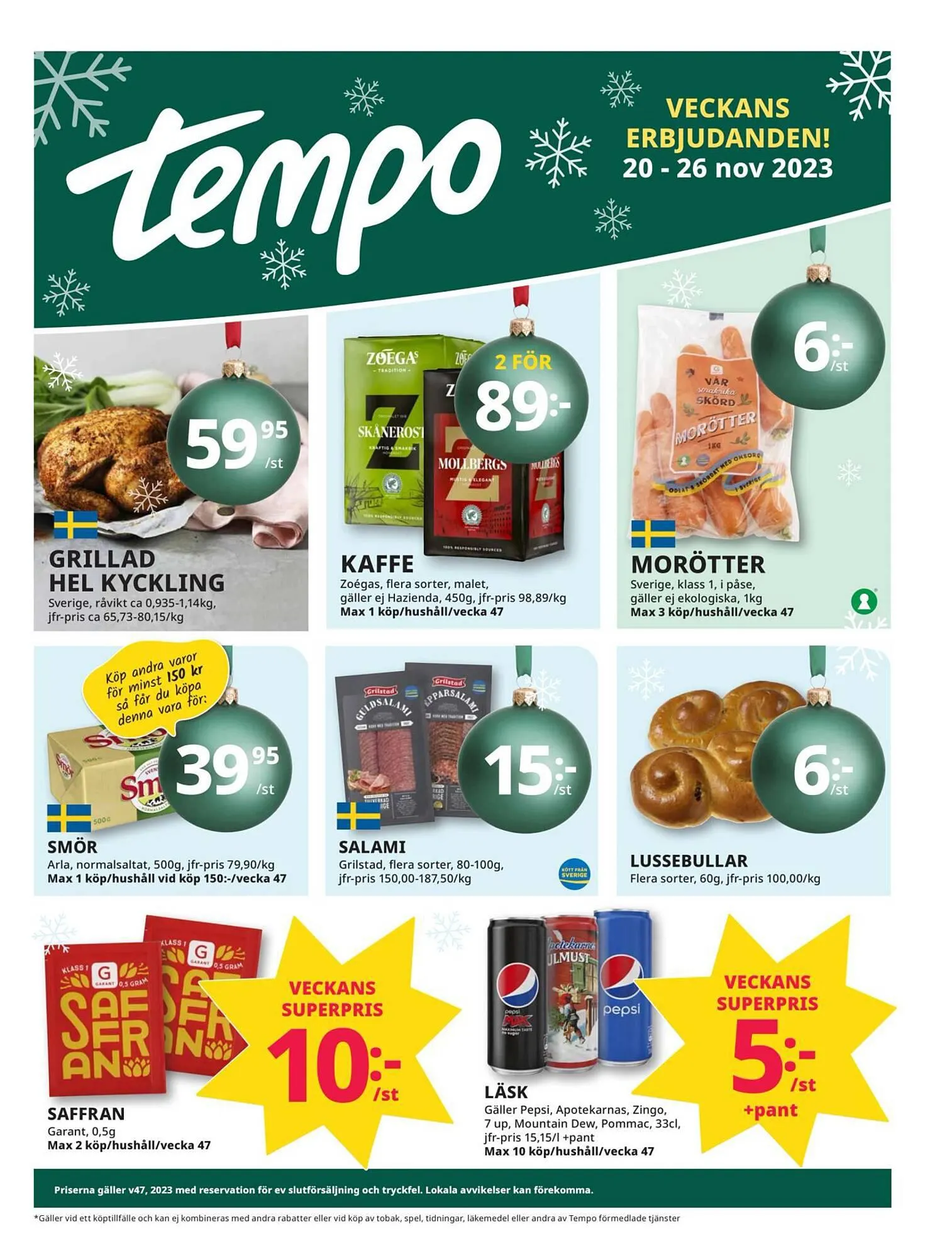 Tempo reklamblad från 19 november till 26 november 2023 - Reklamblad sidor 1