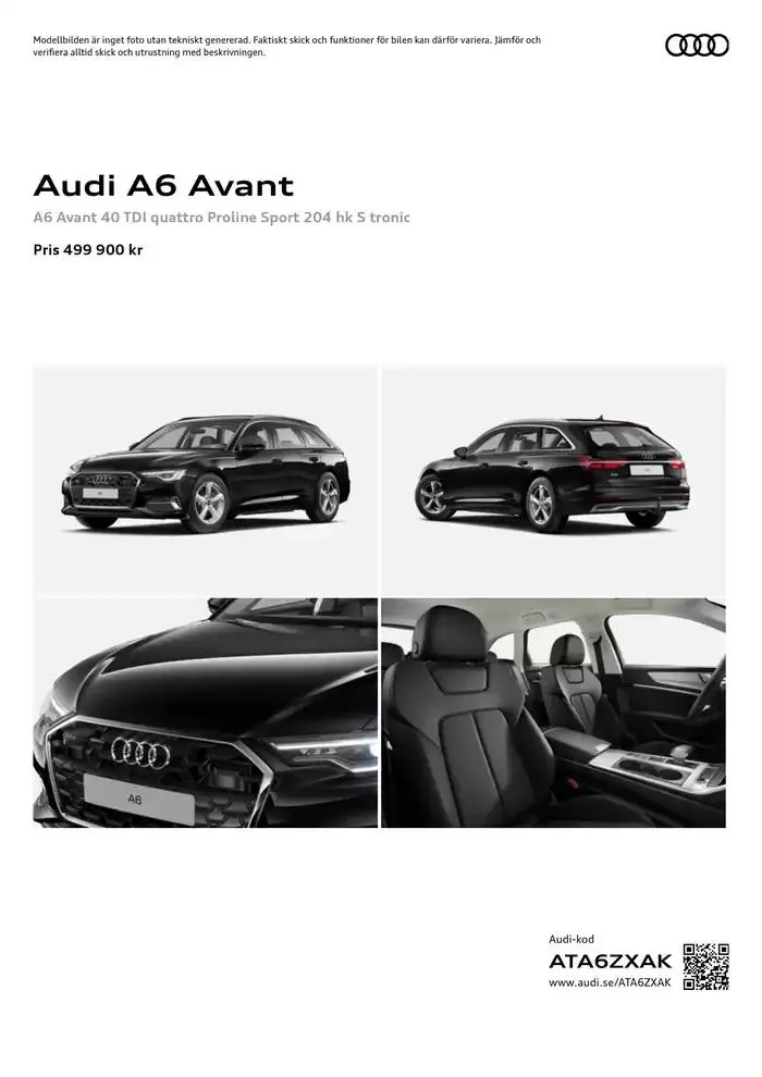 Audi A6 Avant från 6 oktober till 6 oktober 2025 - Reklamblad sidor 1