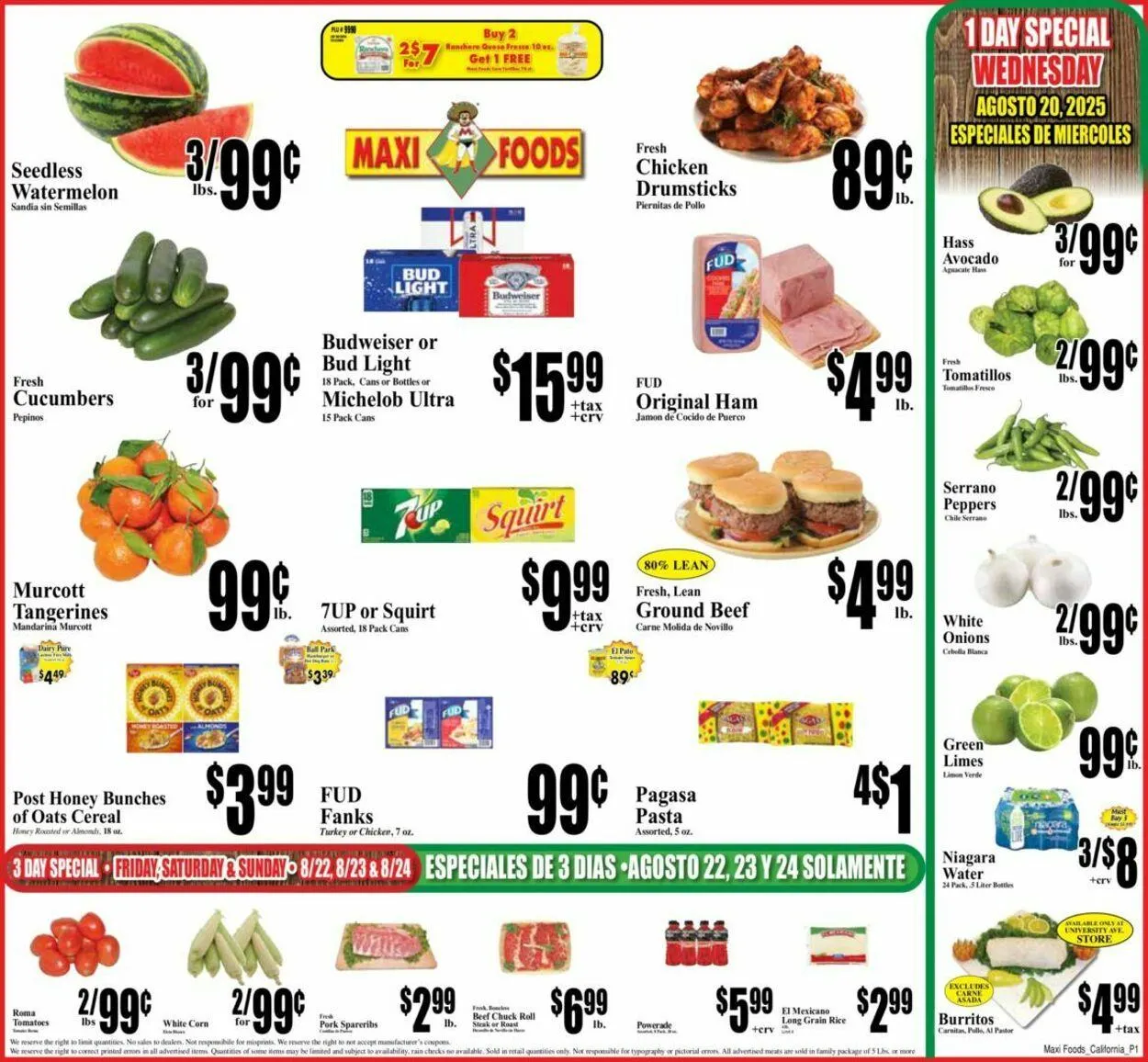 Weekly ad Maxi Foods from August 20 to August 26 2025 - Page 1