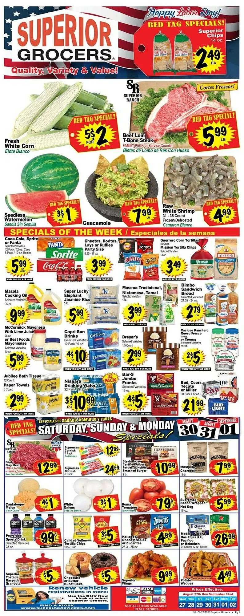 Weekly ad Superior Grocers Weekly Ad from August 27 to September 2 2025 - Page 1
