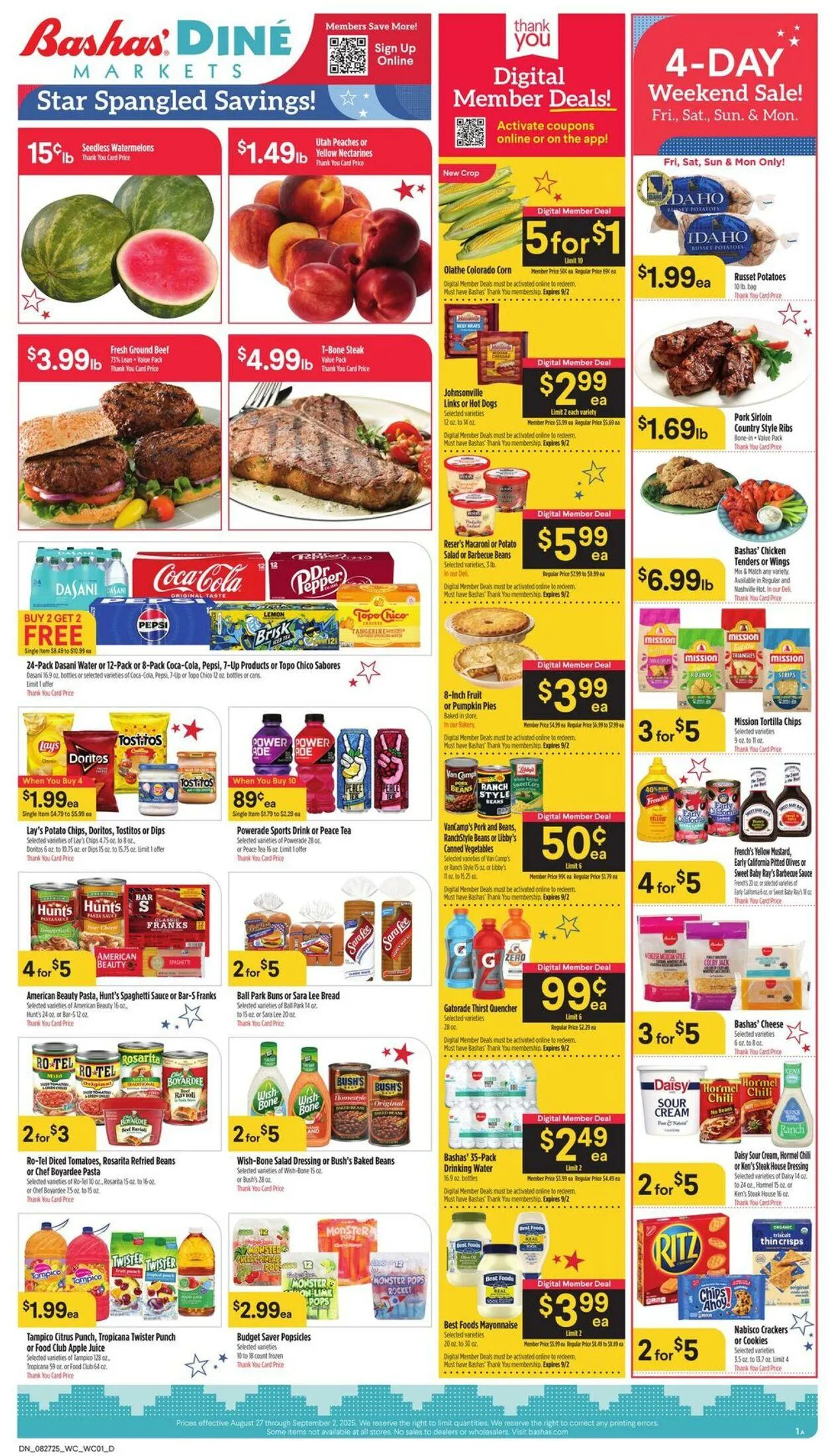 Weekly ad Bashas Current weekly ad from August 27 to September 2 2025 - Page 1