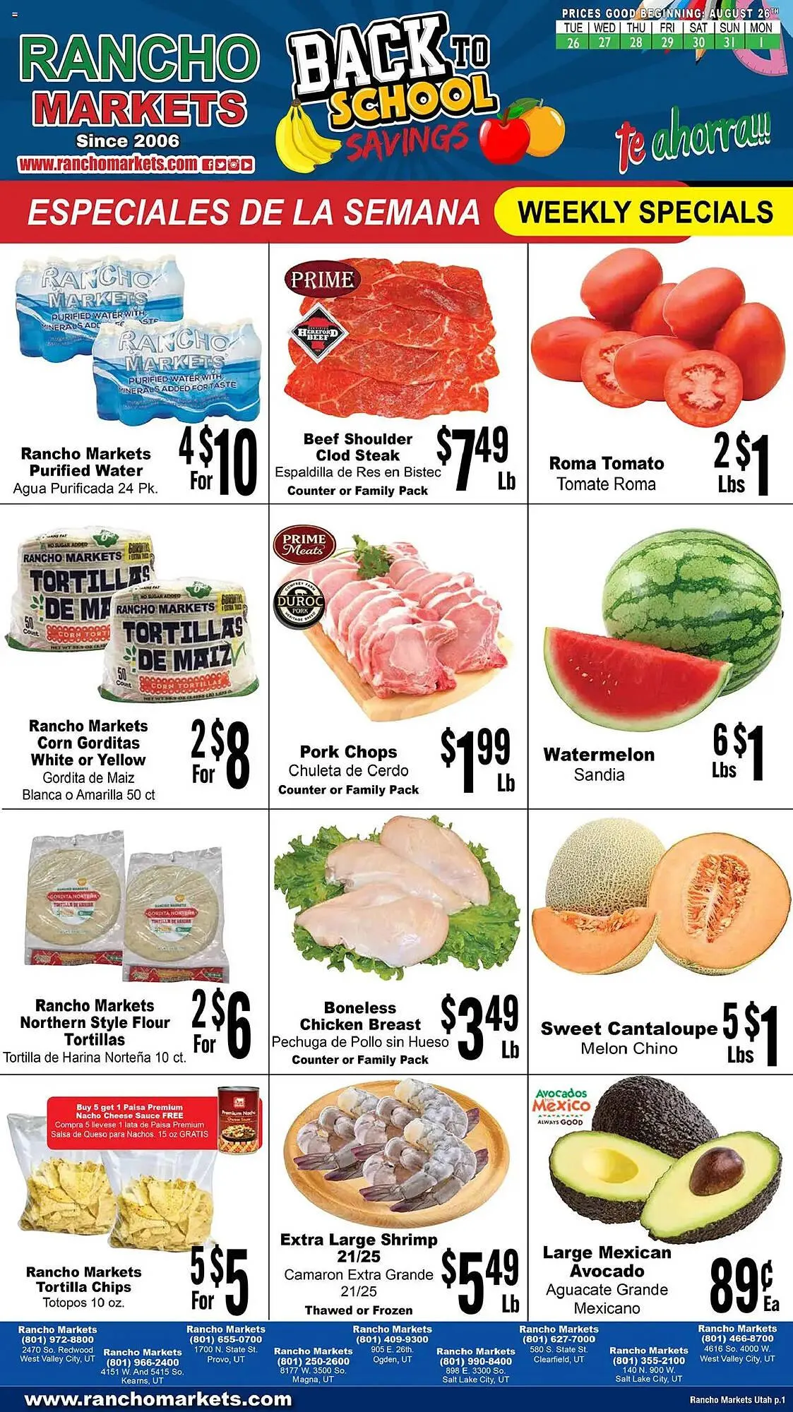 Weekly ad Rancho Markets Weekly Ad from August 26 to September 2 2025 - Page 1
