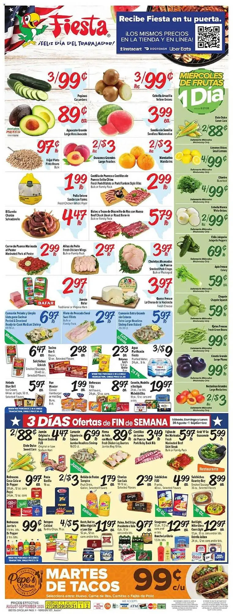 Weekly ad Fiesta Mart Weekly Ad from August 27 to September 3 2025 - Page 1