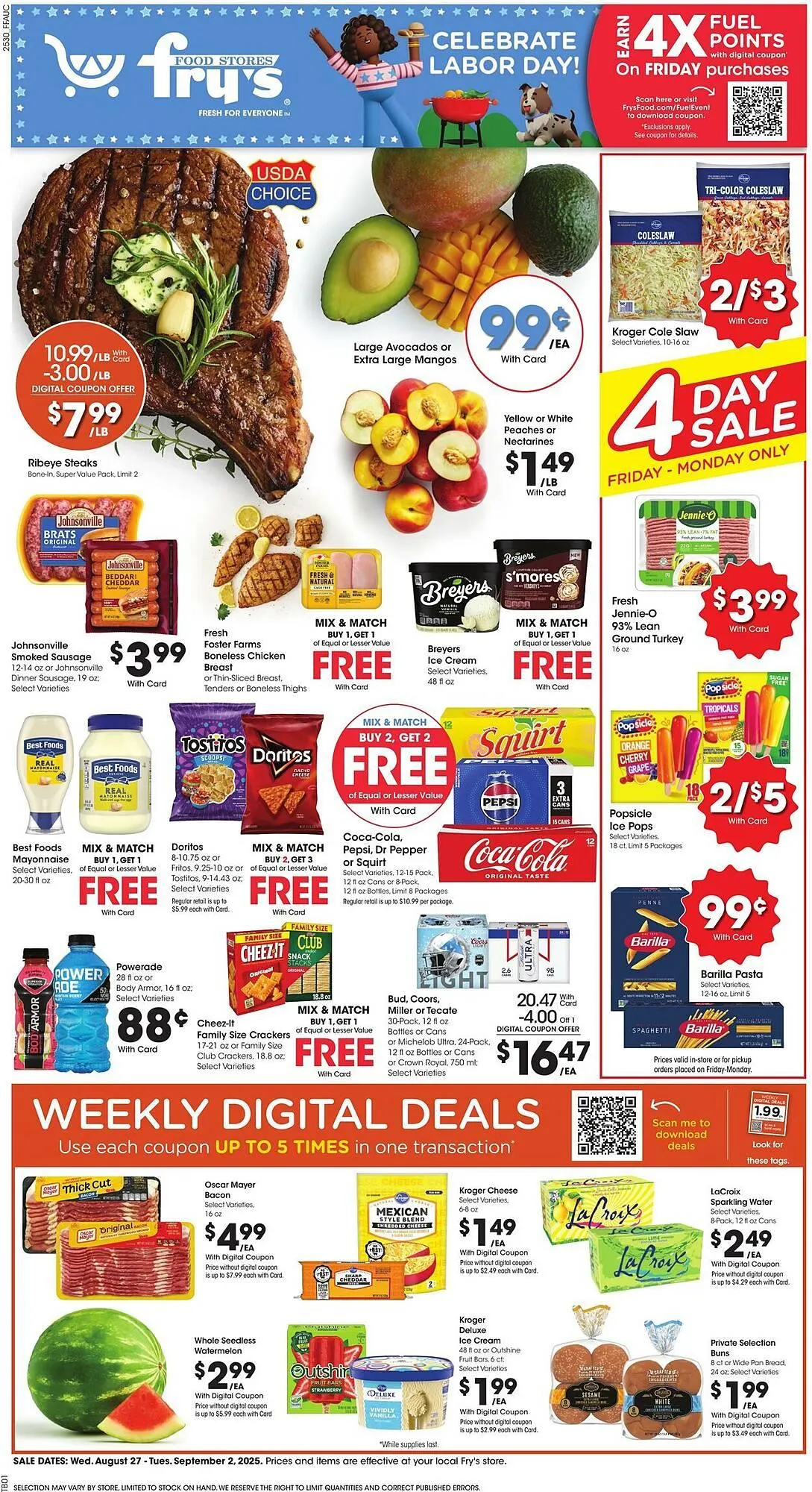 Weekly ad Fry's Weekly Ad from August 27 to September 2 2025 - Page 1