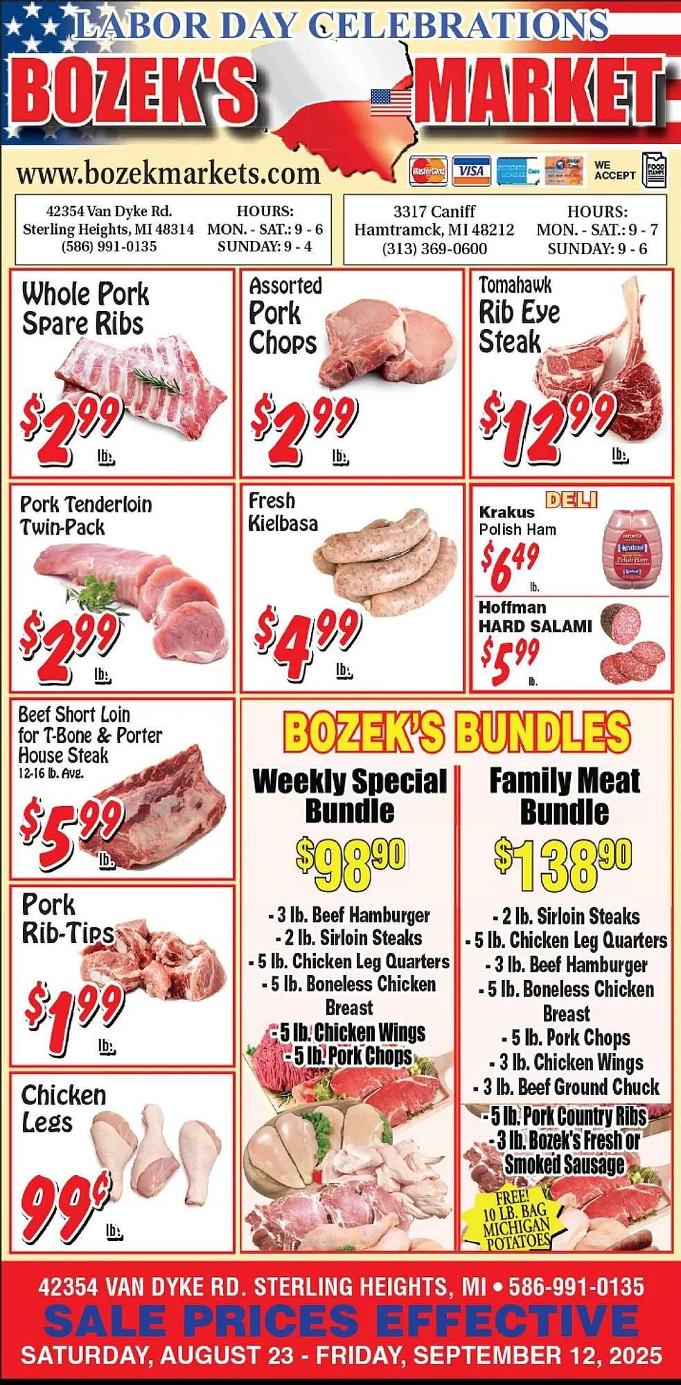 Weekly ad Bozek's Market Weekly Ad from August 23 to September 12 2025 - Page 1