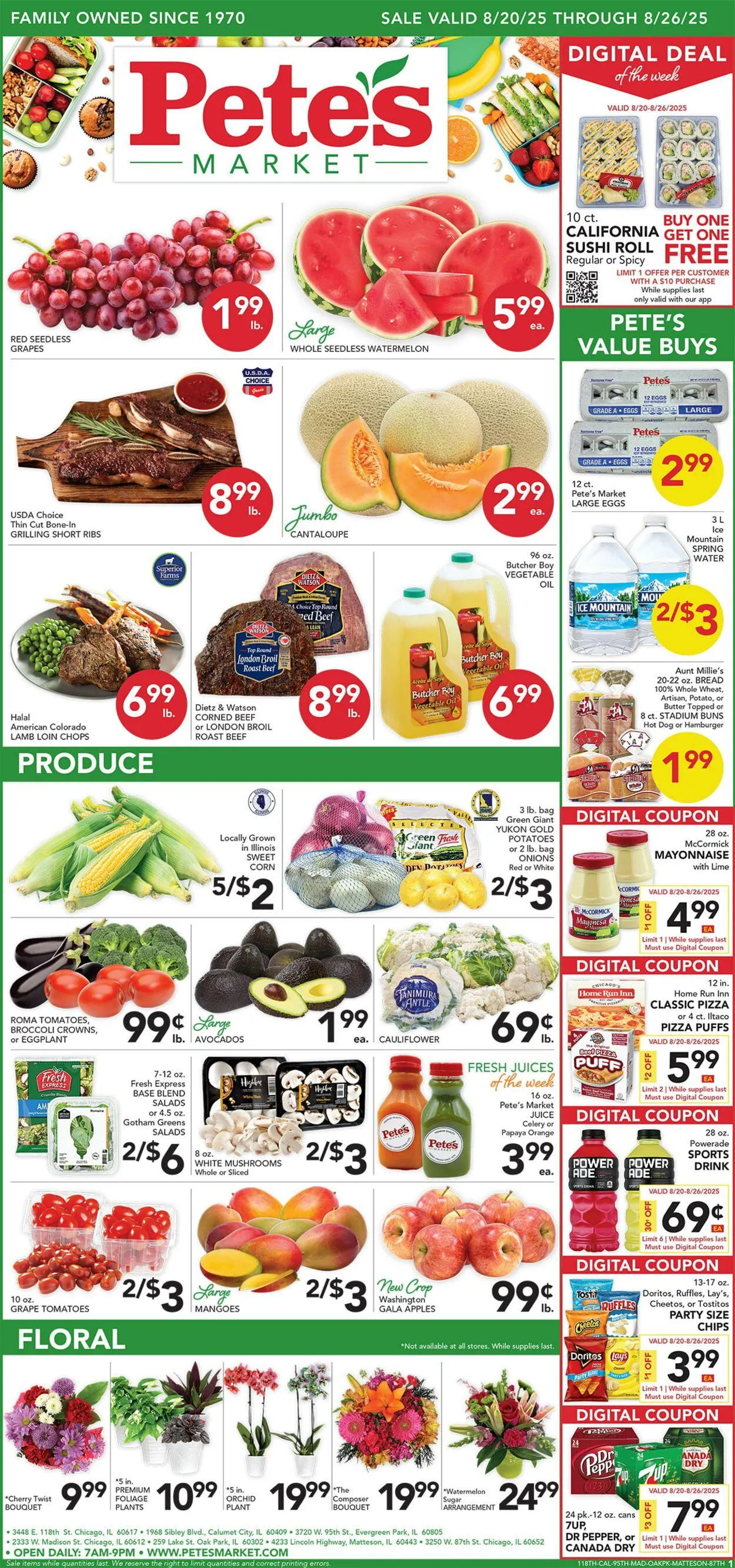 Weekly ad Pete's Fresh Market from August 20 to August 26 2025 - Page 1