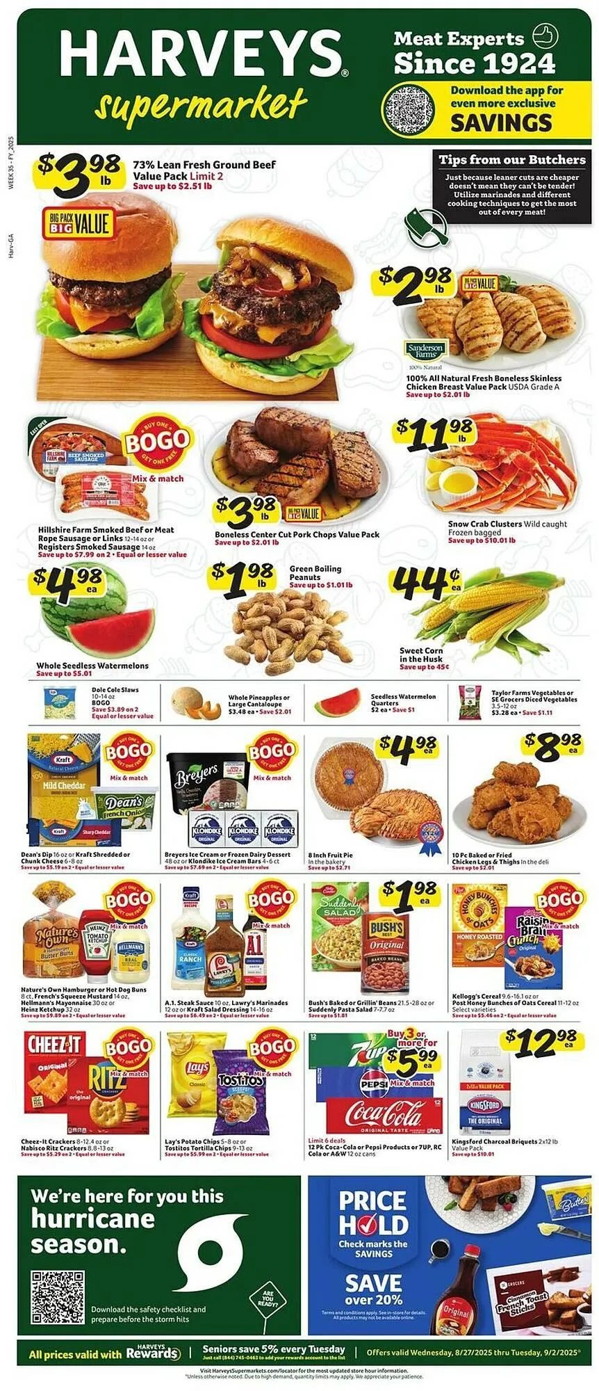 Weekly ad Harveys Supermarkets Weekly Ad from August 27 to September 2 2025 - Page 1