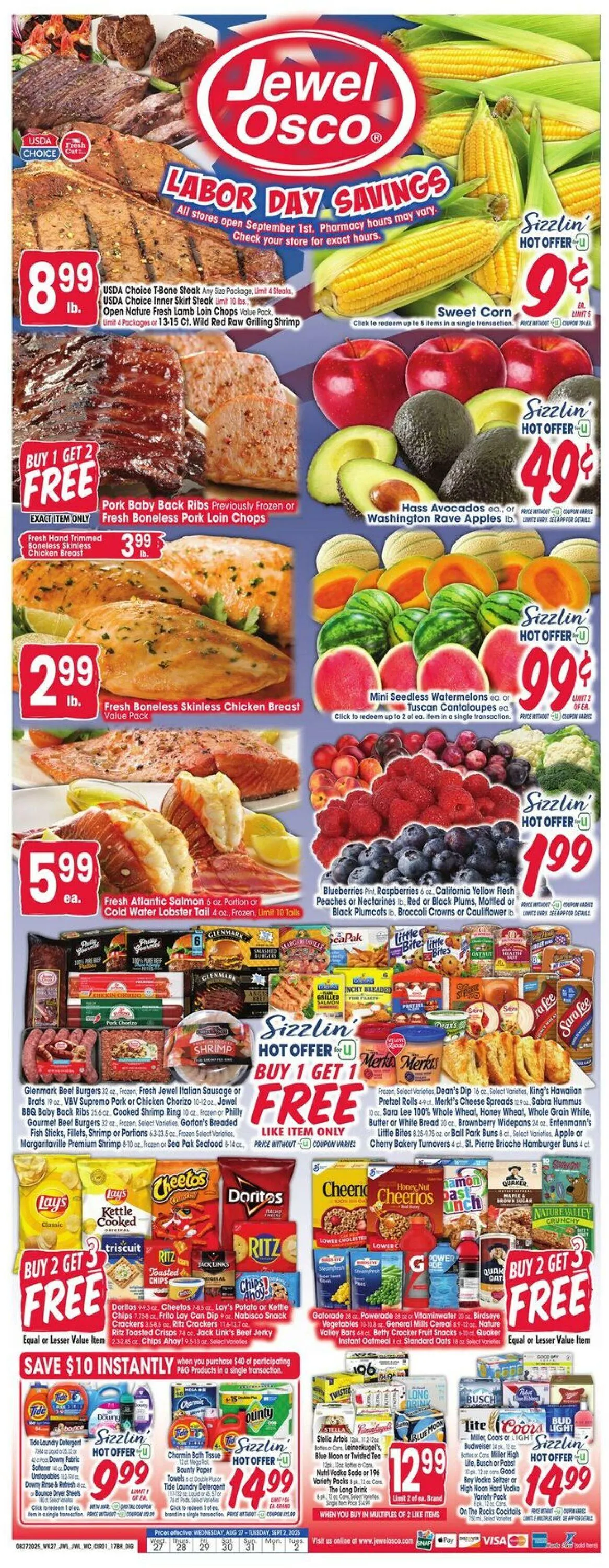 Weekly ad Jewel Osco Current weekly ad from August 27 to September 2 2025 - Page 1