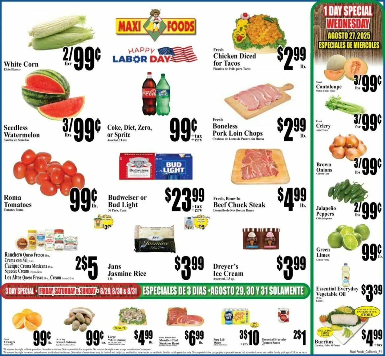 Weekly ad Maxi Foods from August 27 to September 2 2025 - Page 1