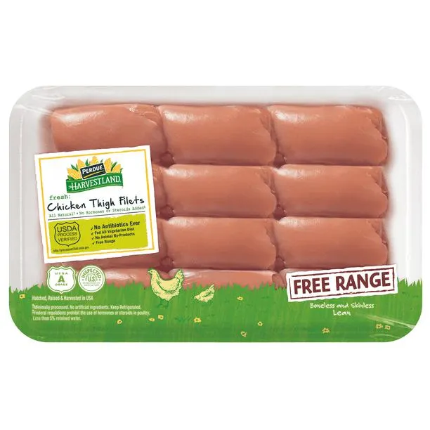 Perdue Harvestland Free Range Fresh Boneless Skinless Chicken Thighs, 2.5-3.5 lb