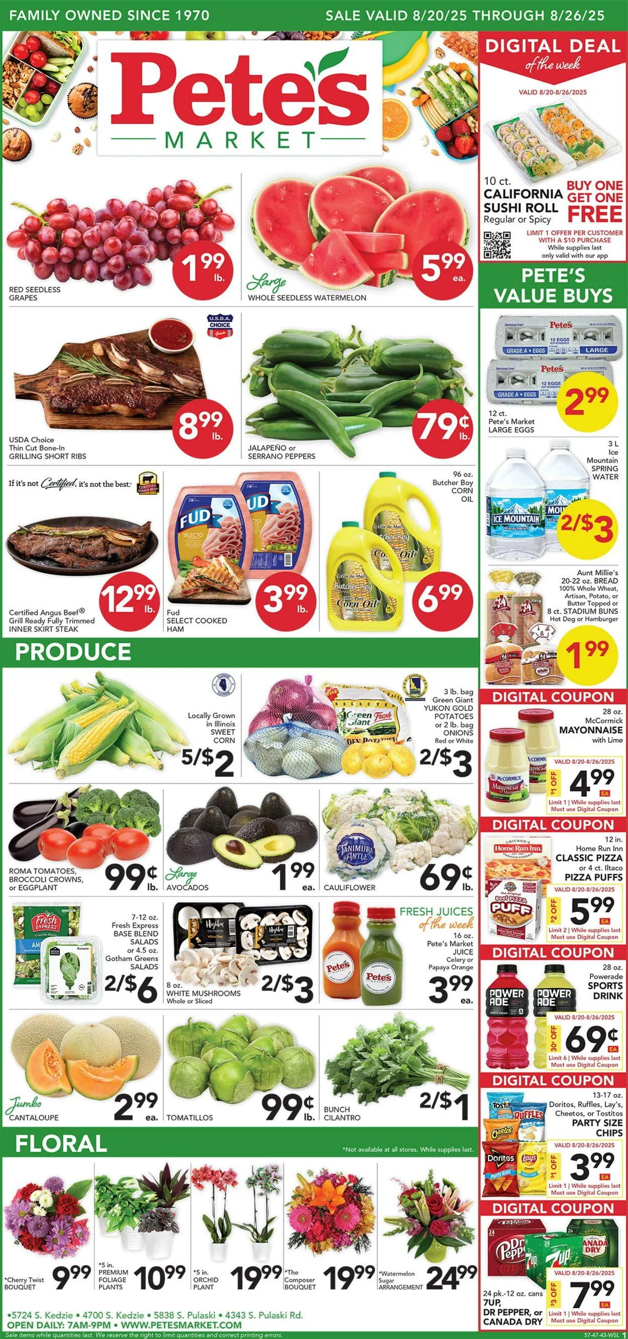 Weekly ad Pete's Fresh Market from August 20 to August 26 2025 - Page 1