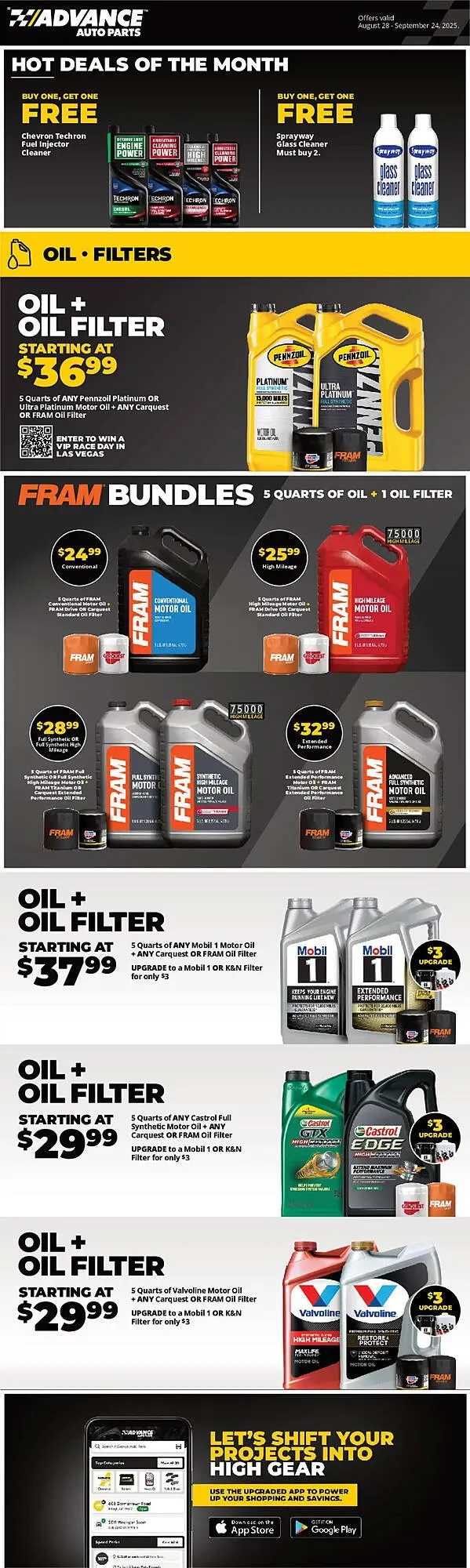 Weekly ad Advance Auto Parts Weekly Ad from August 28 to September 24 2025 - Page 1