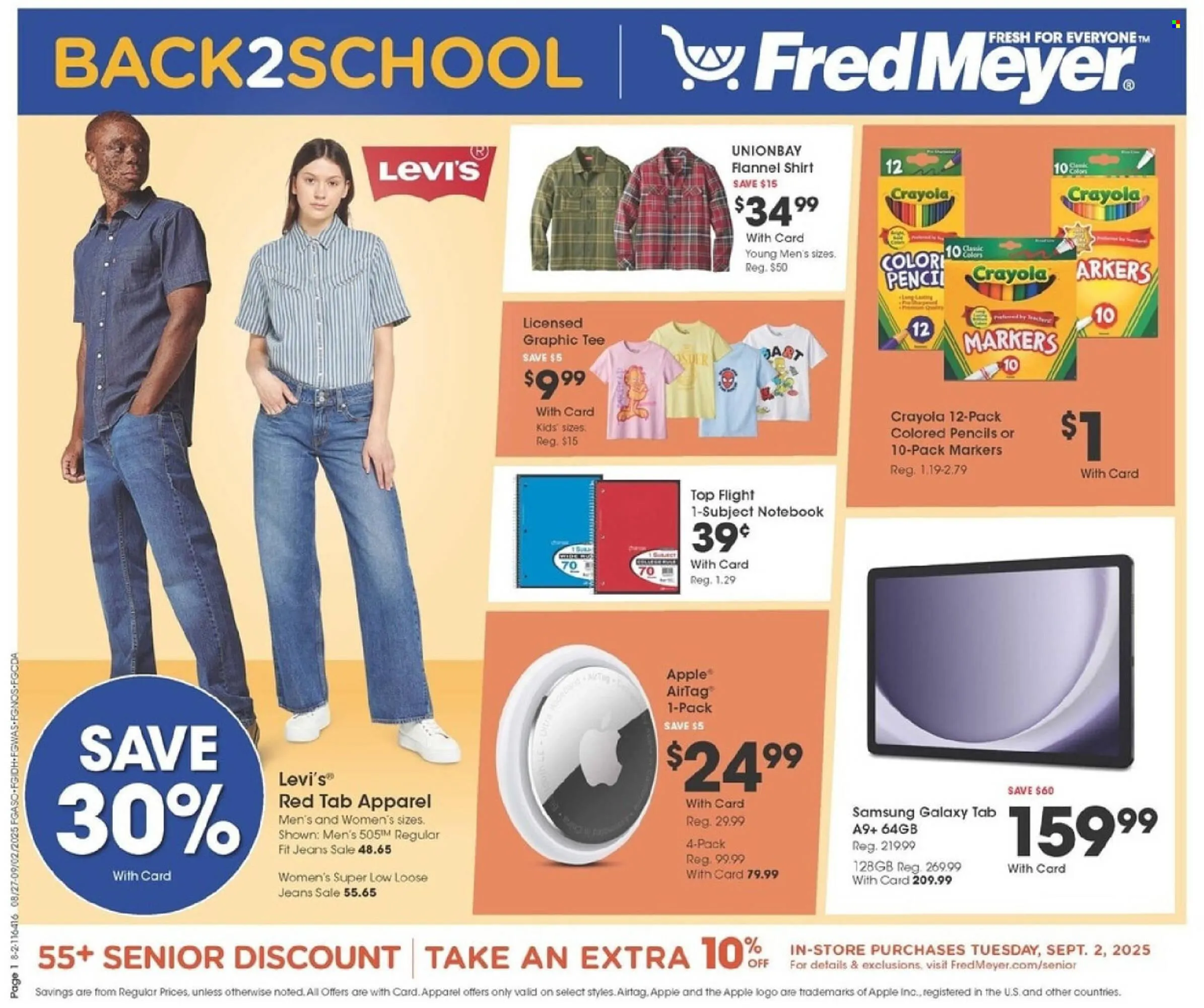 Weekly ad Fred Meyer Weekly Ad from August 27 to September 2 2025 - Page 1