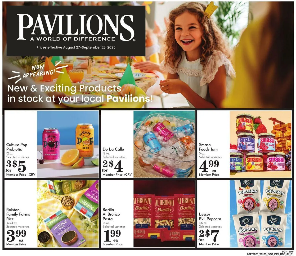 Weekly ad Pavilions from August 27 to September 23 2025 - Page 1