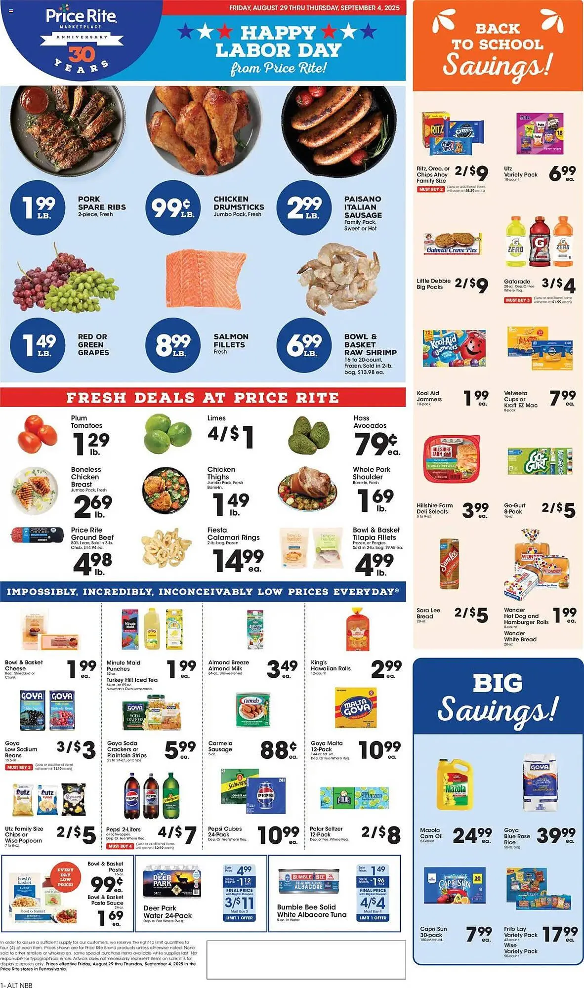 Weekly ad Price Rite Weekly Ad from August 29 to September 5 2025 - Page 1