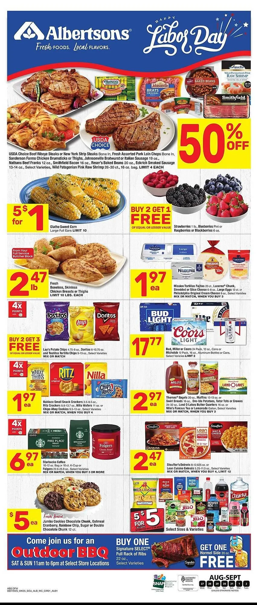 Weekly ad Albertsons Weekly Ad from August 27 to September 2 2025 - Page 1