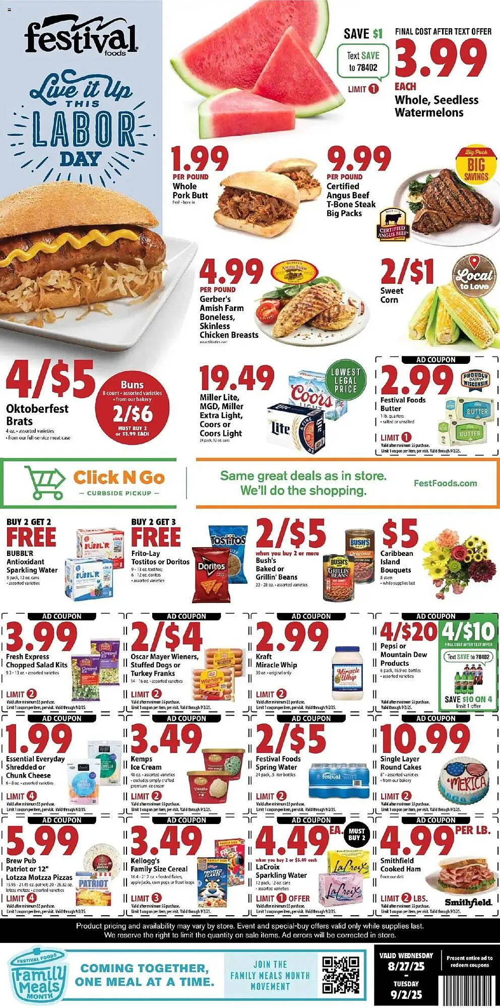 Weekly ad Festival Foods Weekly Ad from August 27 to September 3 2025 - Page 1
