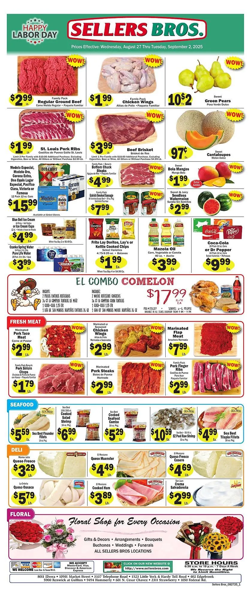 Weekly ad Sellers Bros Weekly Ad from August 27 to September 2 2025 - Page 1