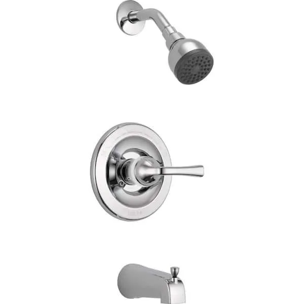 Foundations Single-Handle 1-Spray Tub and Shower Faucet in Brushed Nickel (Valve Included)
