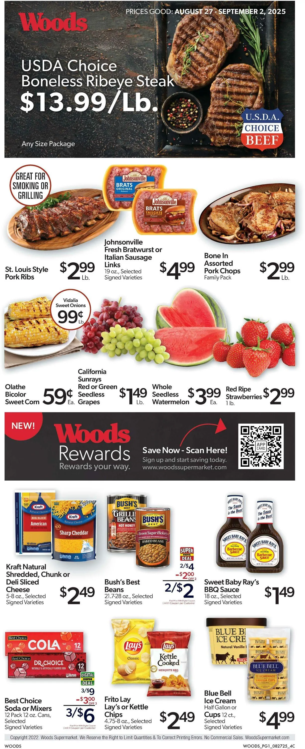 Weekly ad Woods Supermarket from August 27 to September 2 2025 - Page 1