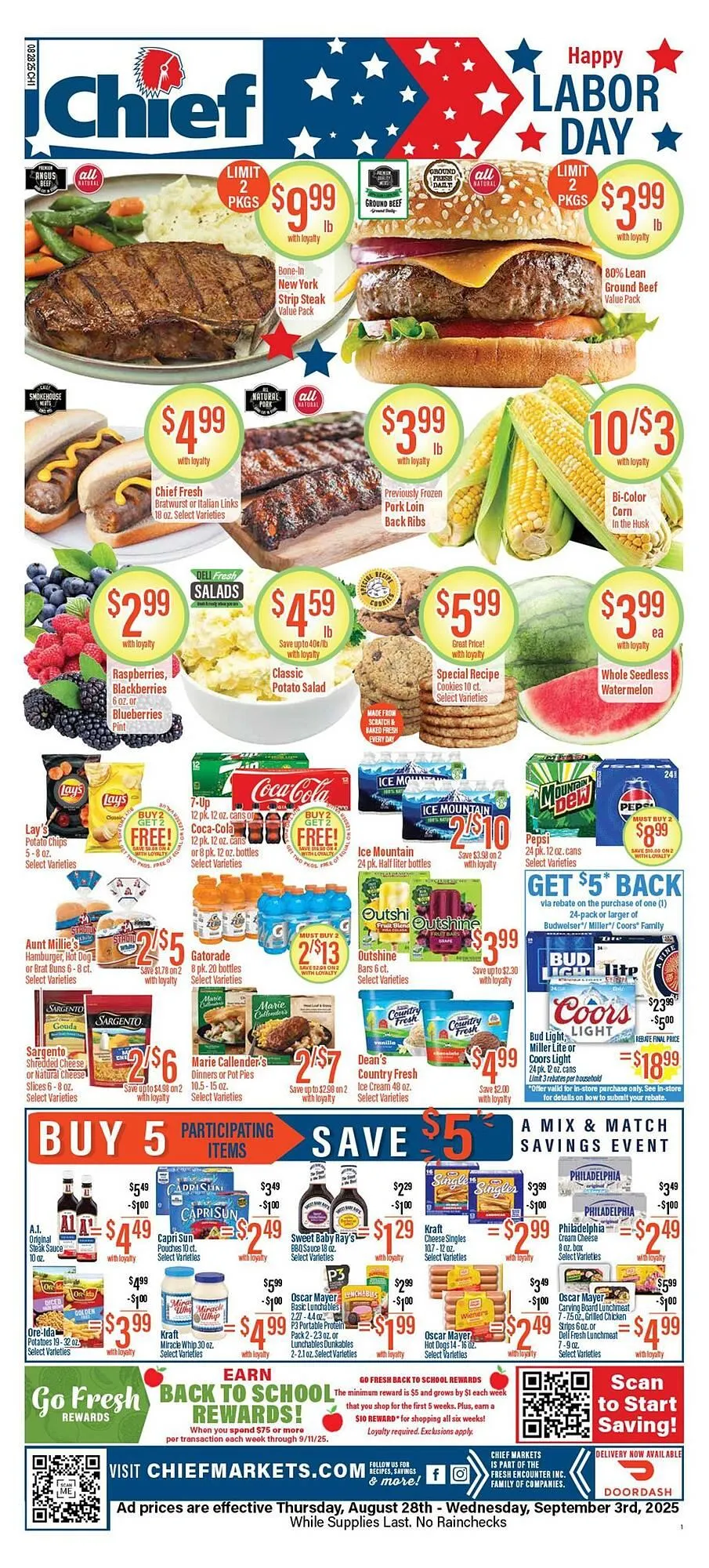 Weekly ad Chief Supermarket Weekly Ad from August 28 to September 3 2025 - Page 1