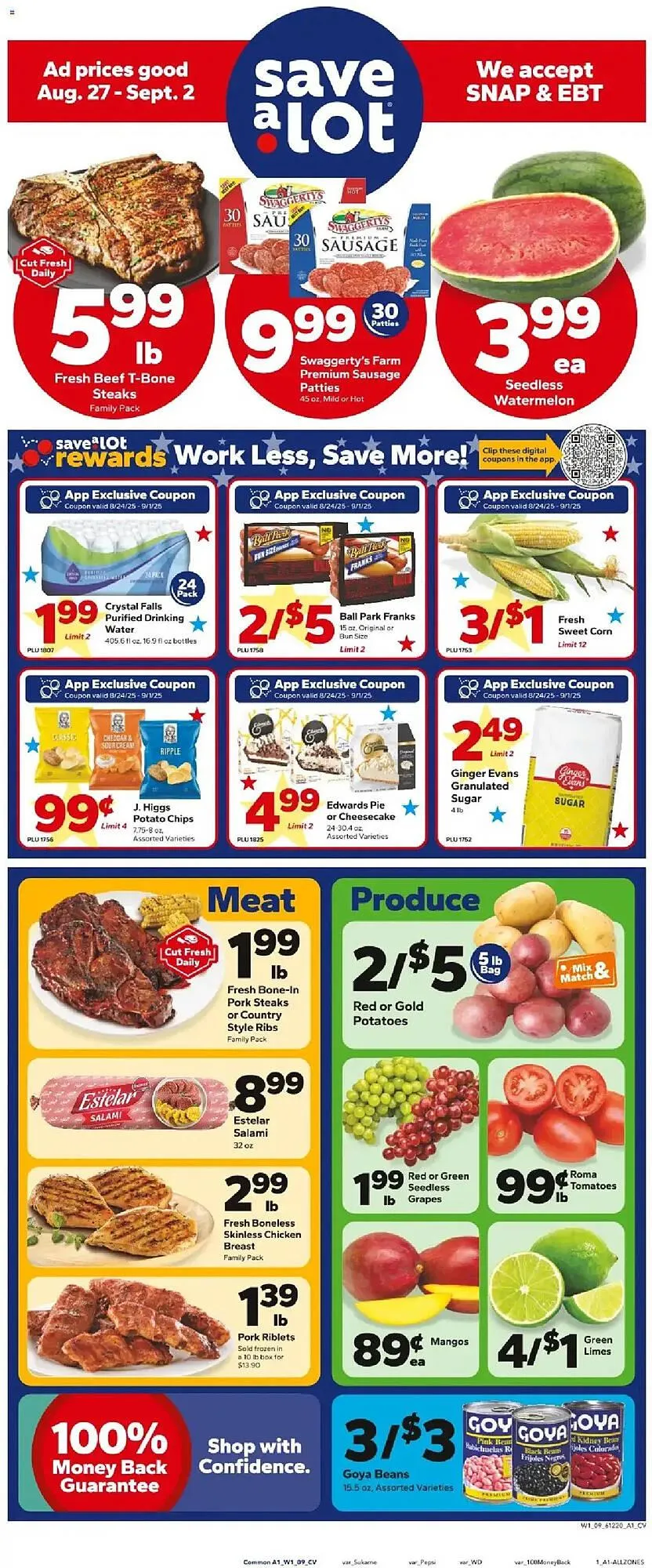 Weekly ad Save a Lot Weekly Ad from August 27 to September 3 2025 - Page 1