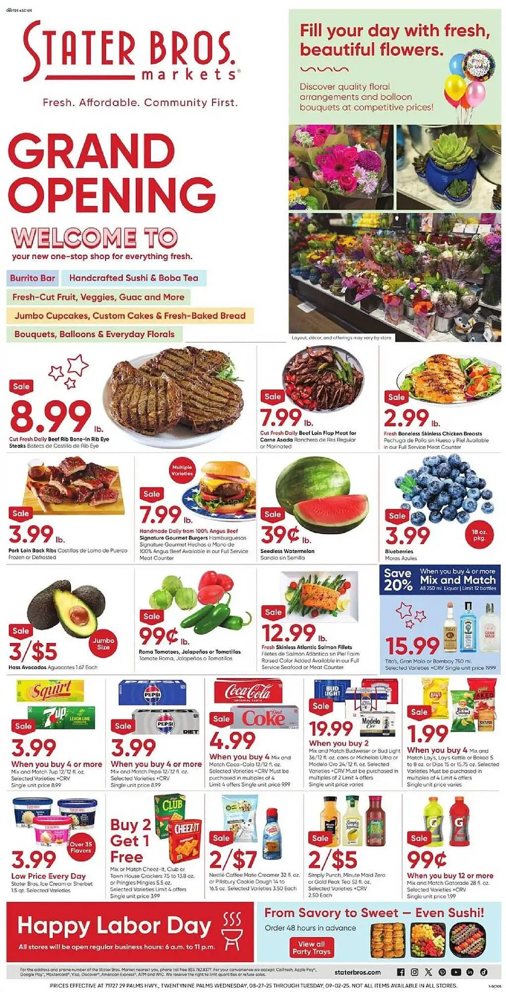 Weekly ad Stater Bros Weekly Ad from August 27 to September 2 2025 - Page 1
