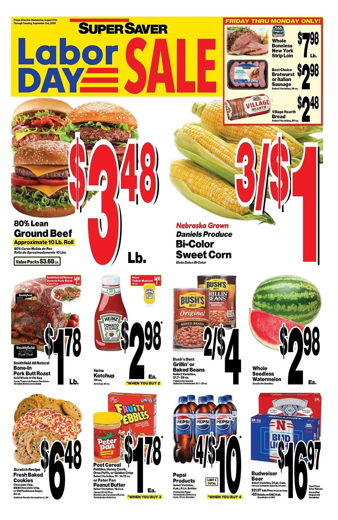 Weekly ad Super Saver Weekly Ad from August 27 to September 2 2025 - Page 1
