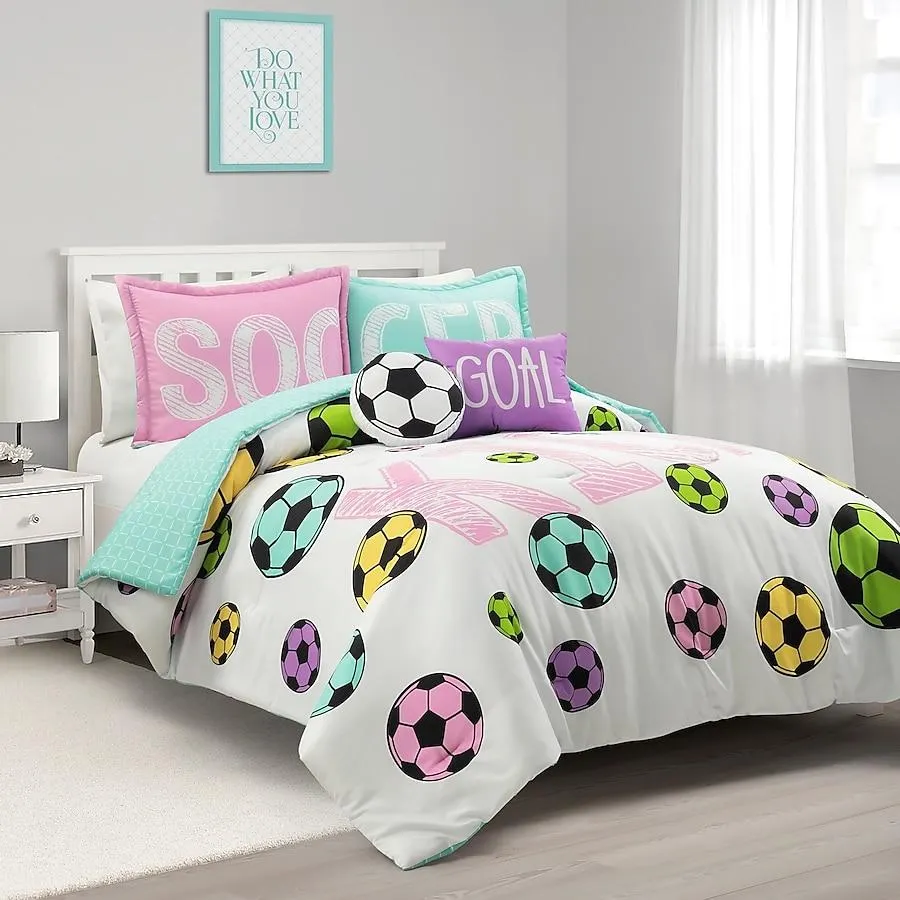 Lush Decor White Graphic print Reversible Full/Queen Comforter