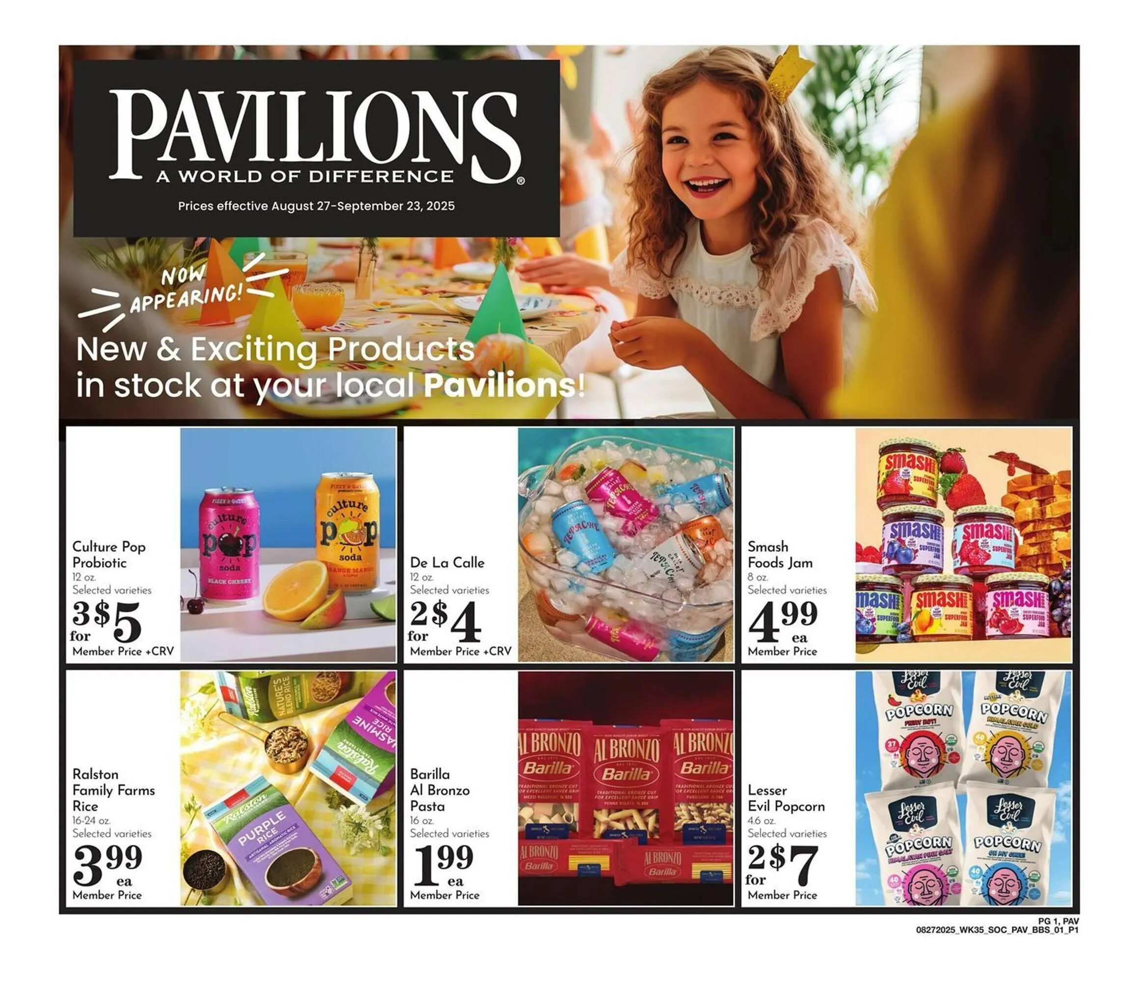 Weekly ad Pavilions Weekly Ad from August 27 to September 23 2025 - Page 1