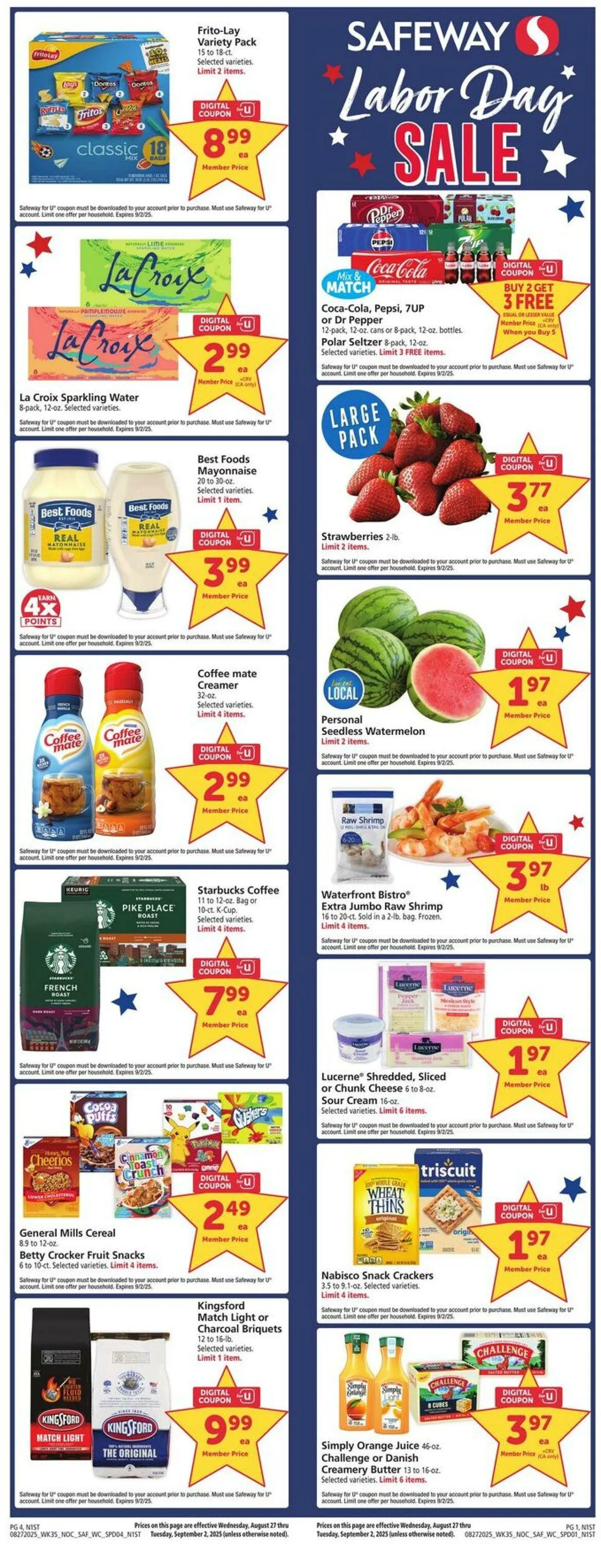 Weekly ad Safeway Current weekly ad from August 27 to September 2 2025 - Page 1