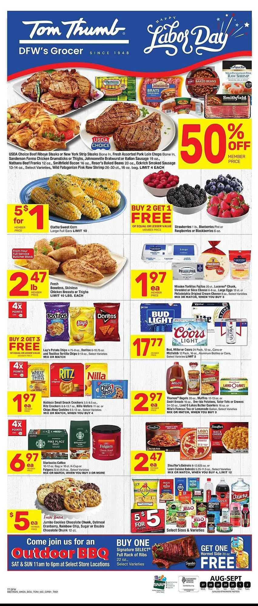 Weekly ad Tom Thumb Weekly Ad from August 27 to September 2 2025 - Page 1