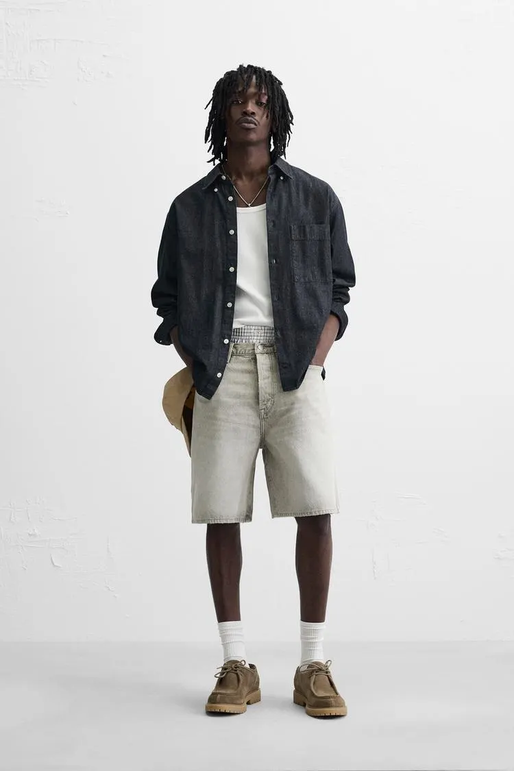 BERMUDE DENIM STRAIGHT FIT