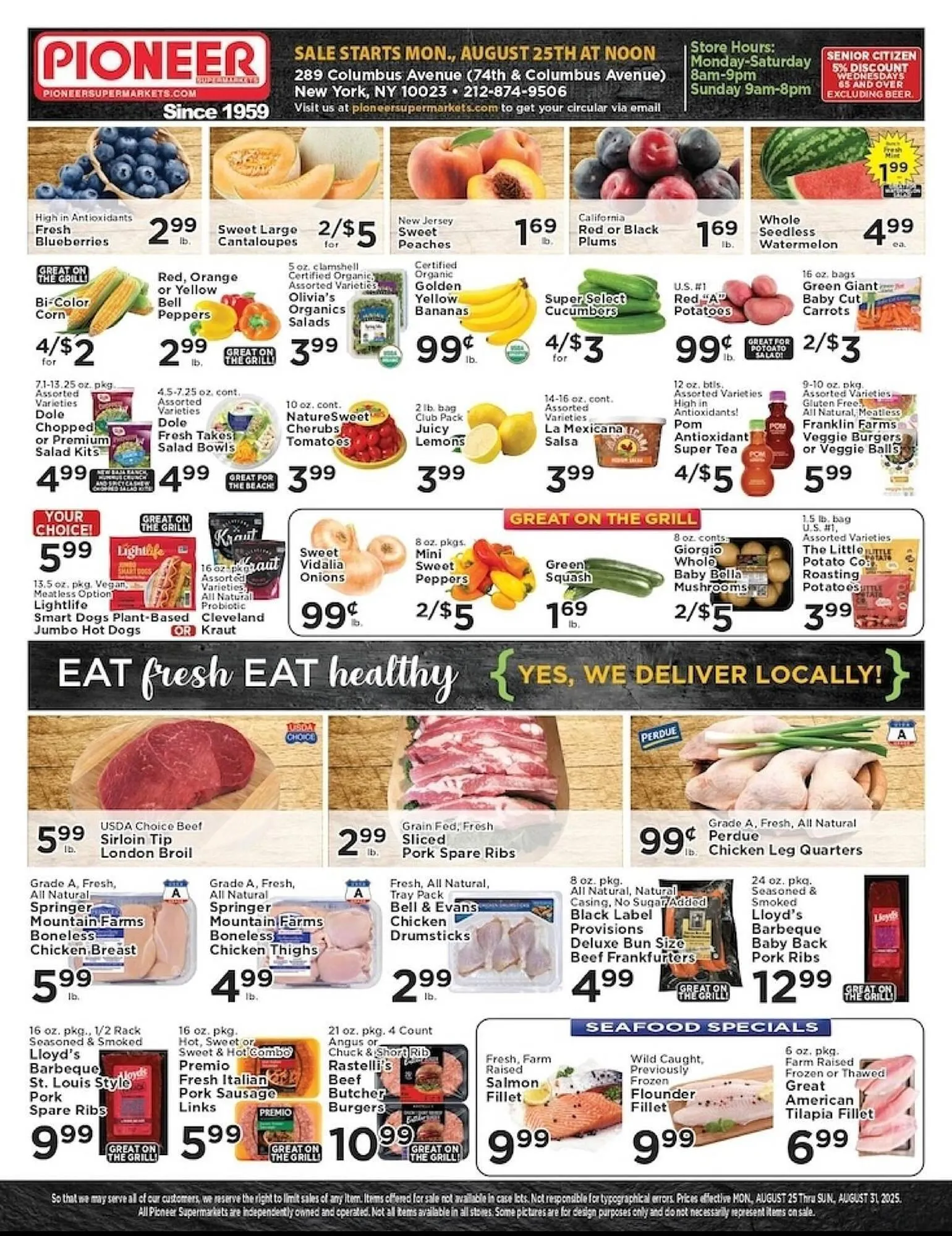 Weekly ad Pioneer Supermarkets Weekly Ad from August 25 to August 31 2025 - Page 1