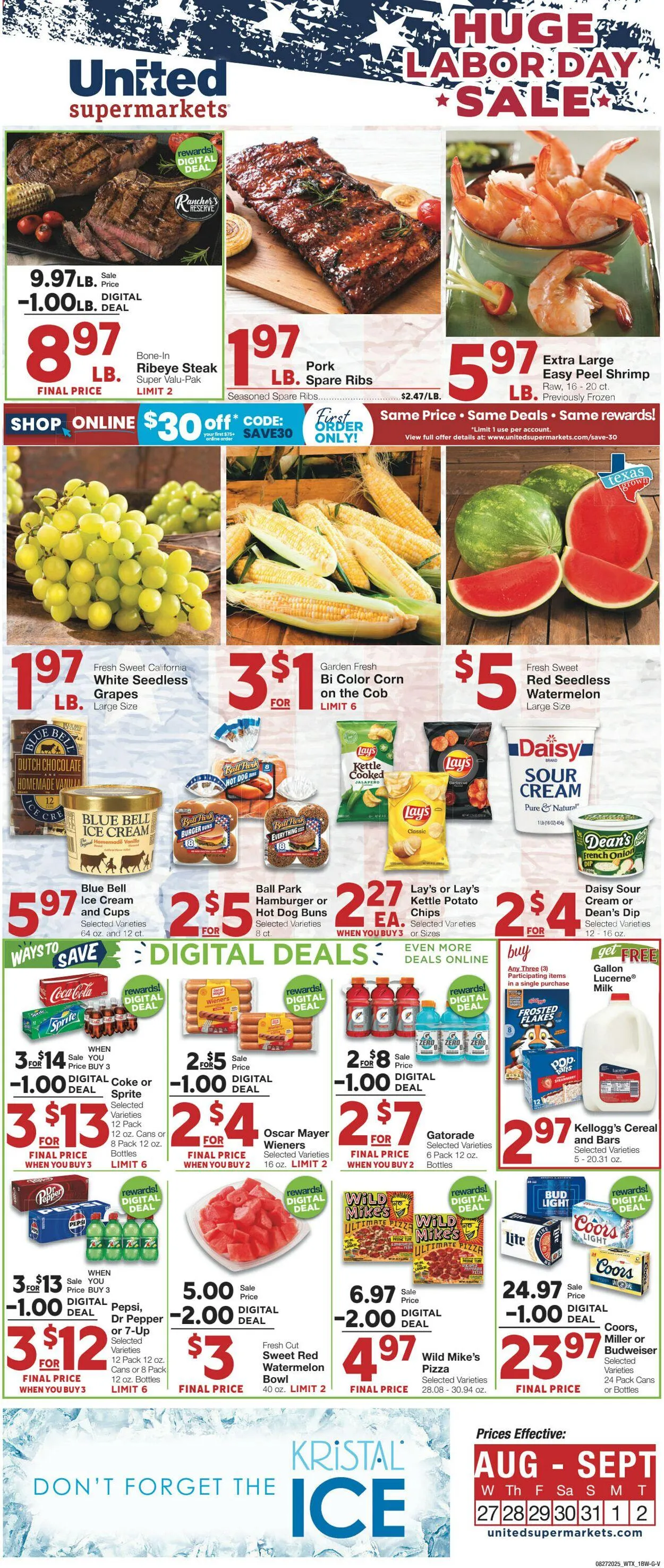 Weekly ad United Supermarkets Current weekly ad from August 26 to September 2 2025 - Page 1