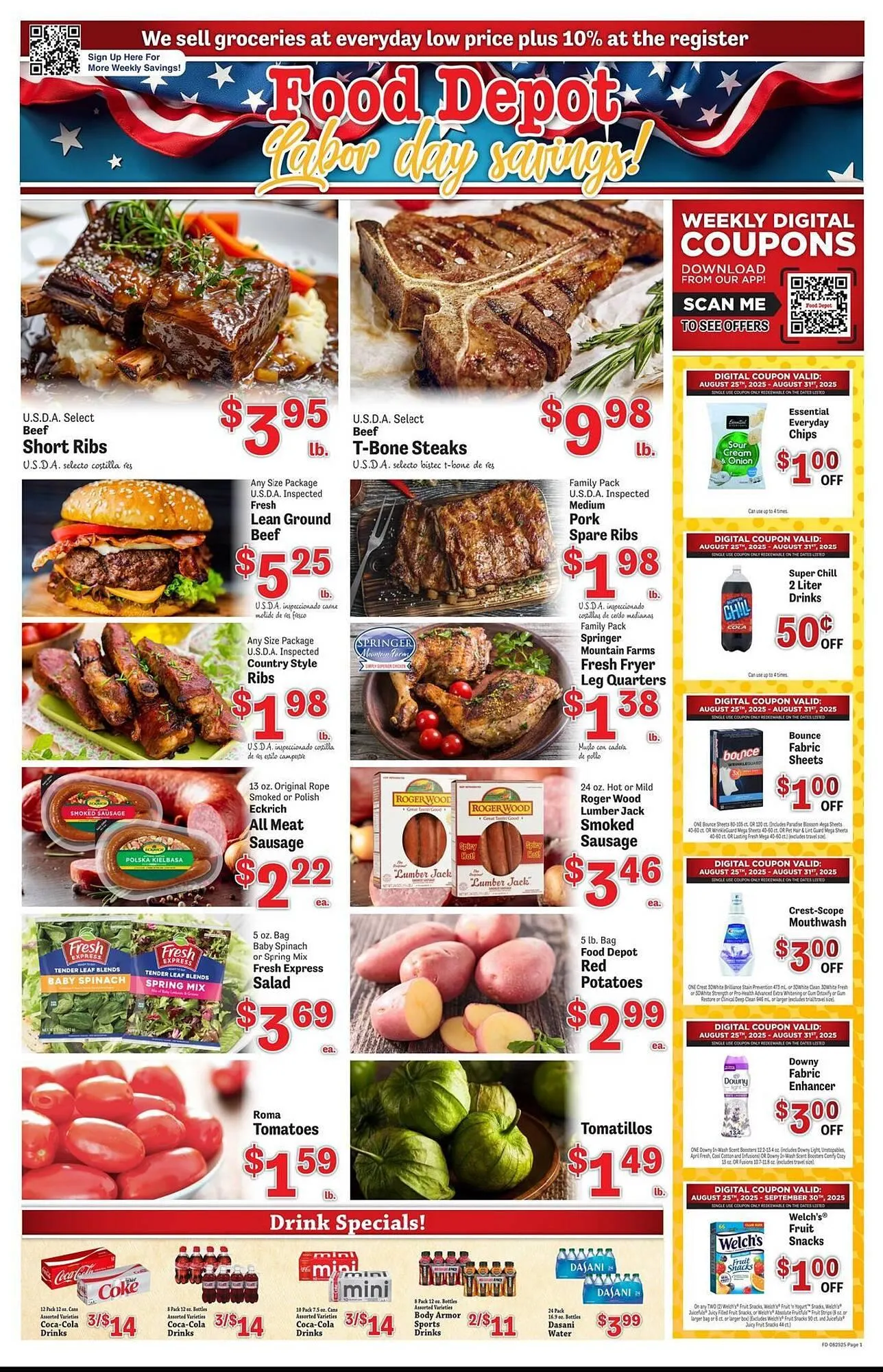Weekly ad Food Depot Weekly Ad from August 25 to August 31 2025 - Page 1