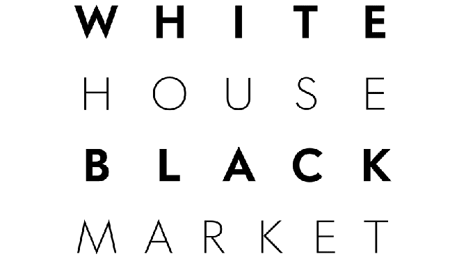 White House Black Market logo. Current weekly ad