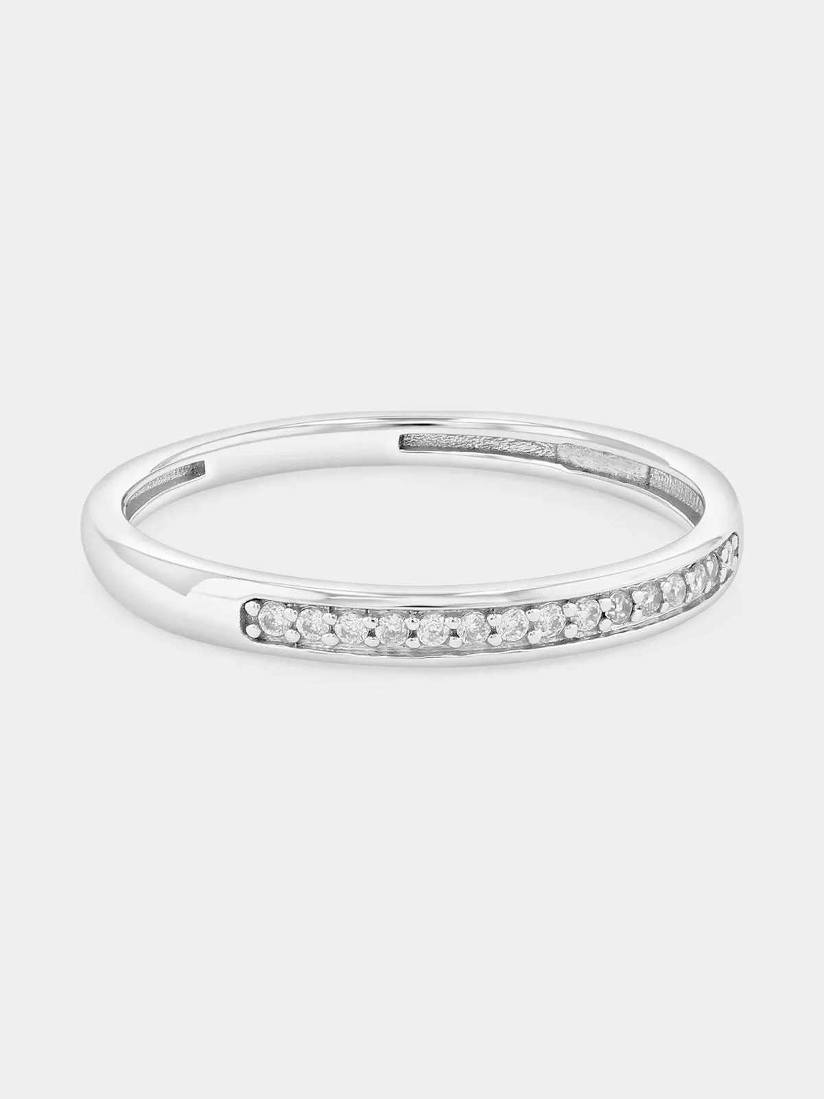White Gold Cubic Zirconia Pavé Eternity Ring