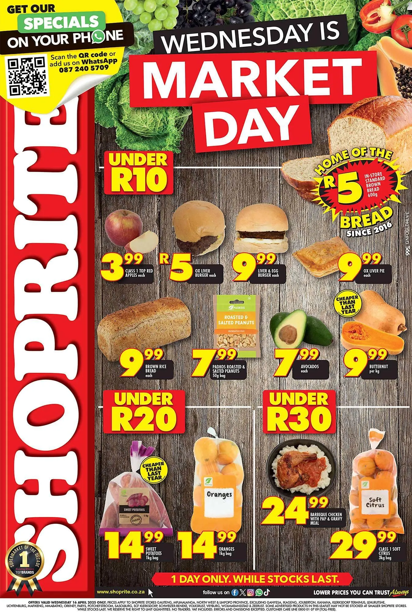 Shoprite catalogue from 16 April to 16 April 2025 - Catalogue Page 1