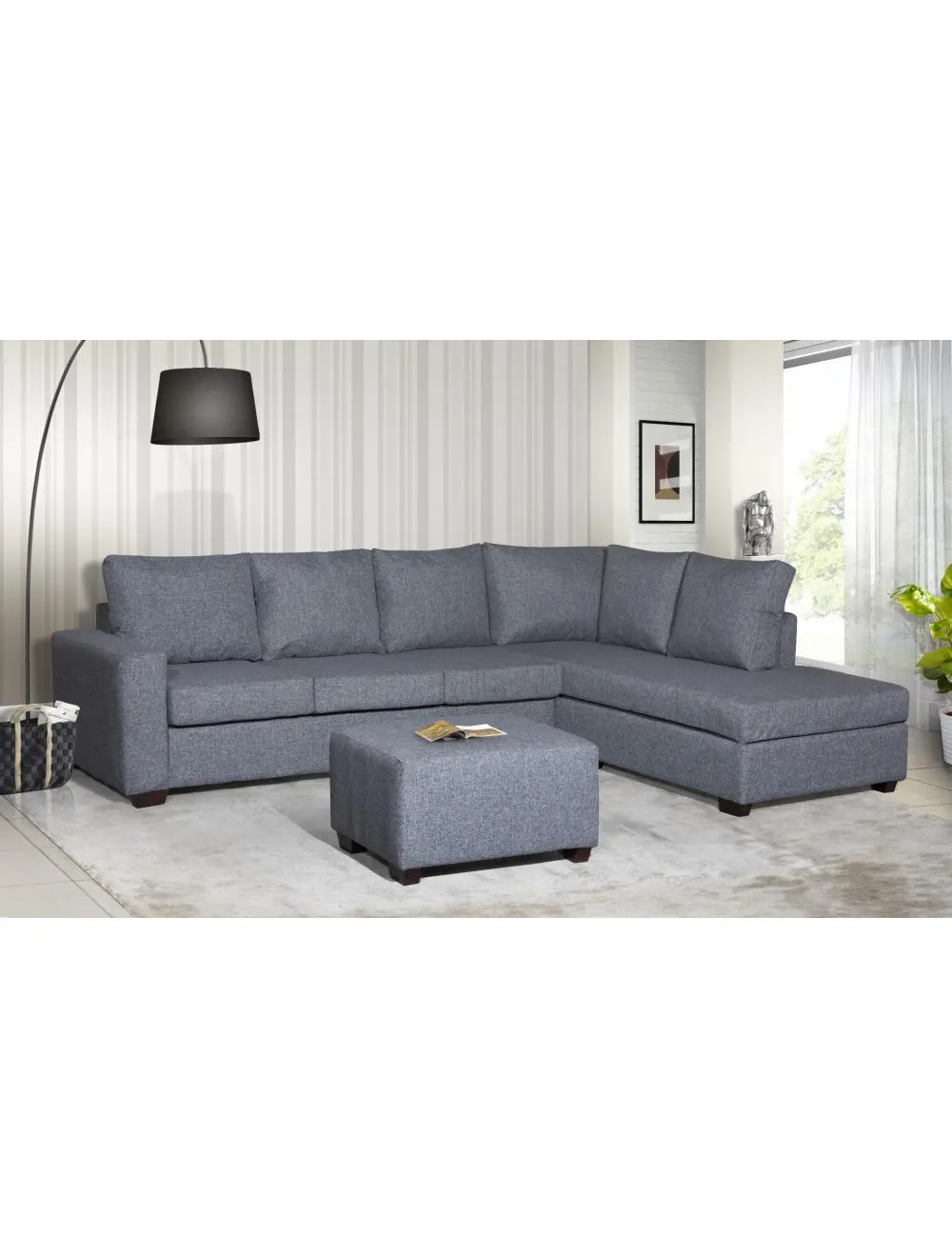 Emily Corner Chaise & Ottoman